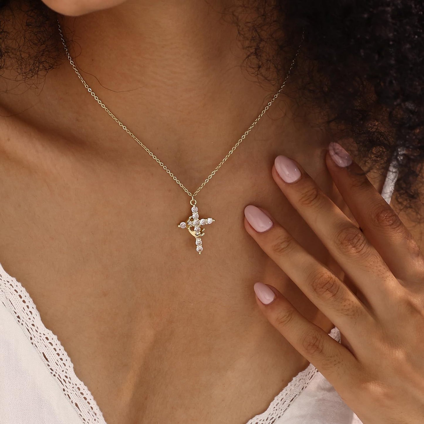 Crown Cross Necklace