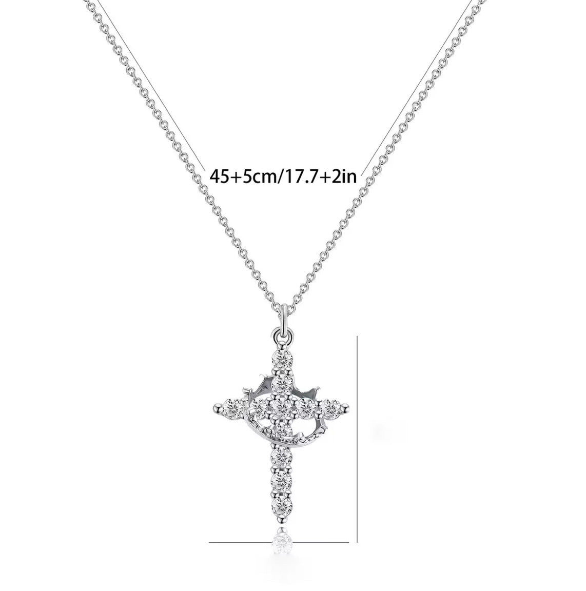 Crown Cross Necklace