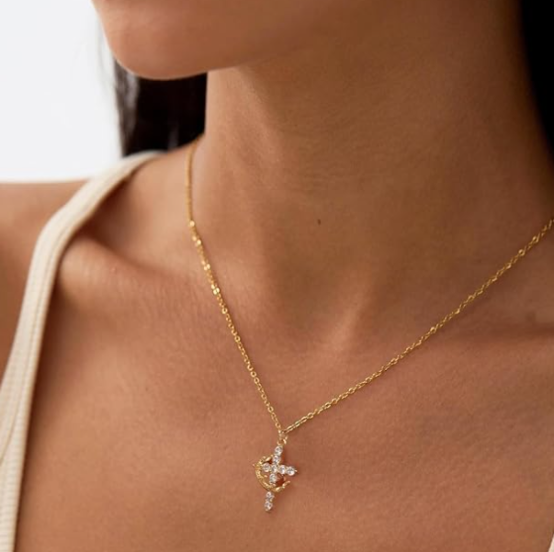 Crown Cross Necklace